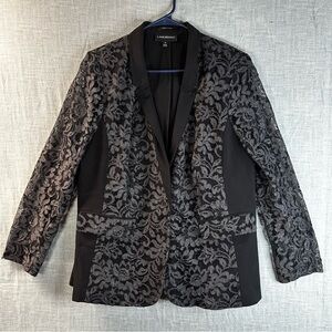 Lane Bryant The Bryant Blazer Black Lace Single Button Size 18 Whimsygoth Prom